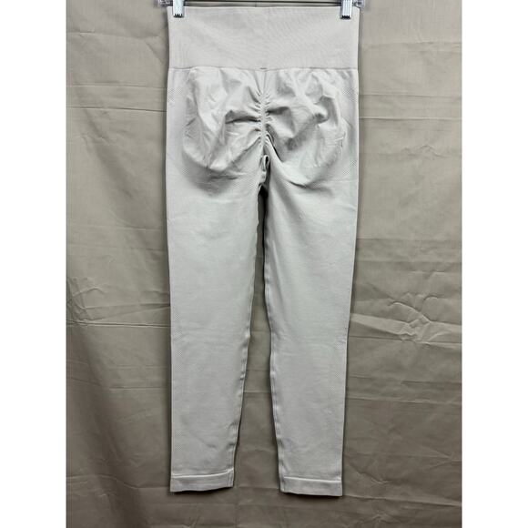 Halara Gray Seamless Flow High Waisted Ruched Yoga Leggings, Size L - Picture 3 of 6